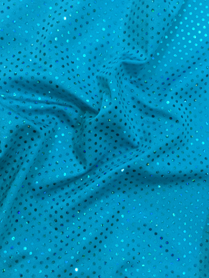 Holo flitteres  lycra anyag - TURCHESE